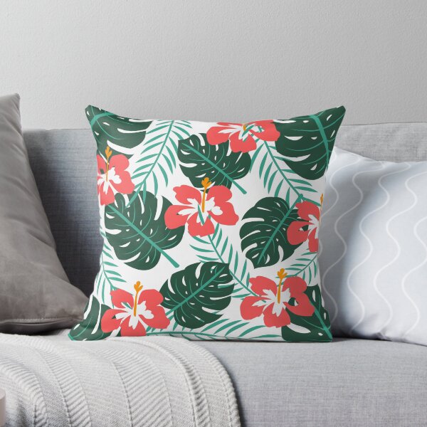 Tropical Plants Throw Pillow