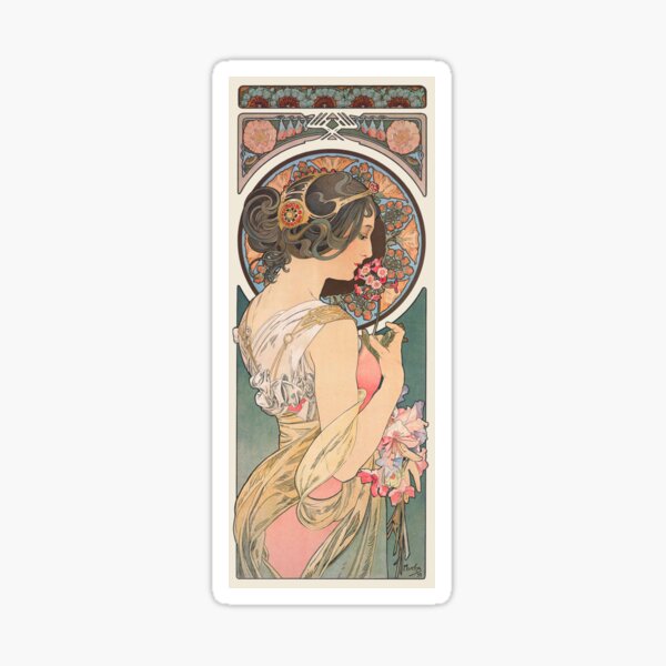Artikel-Vorschau von Primel (1899) von Alphonse Mucha, designt und verkauft von Antiquated Art.