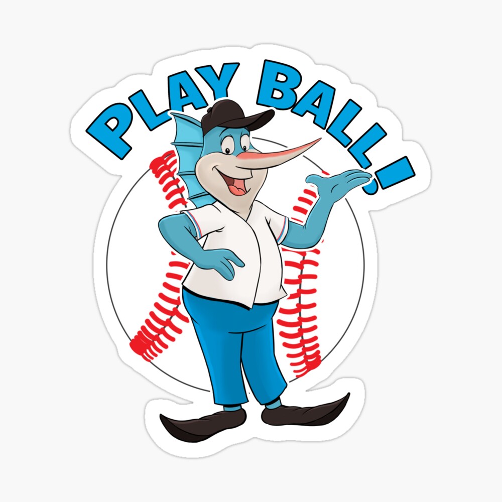 Play Ball!!! Billy the Marlin Baseball Design Pin for Sale by Clubhouse19