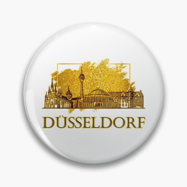 Item preview, Dusseldorf Germany Skyline City Gold designed and sold by BullDesignsShop.