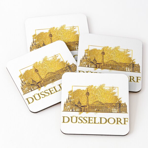 Item preview, Dusseldorf Germany Skyline City Gold designed and sold by BullDesignsShop.