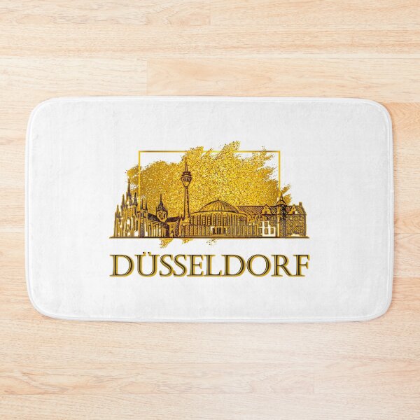 Item preview, Dusseldorf Germany Skyline City Gold designed and sold by BullDesignsShop.