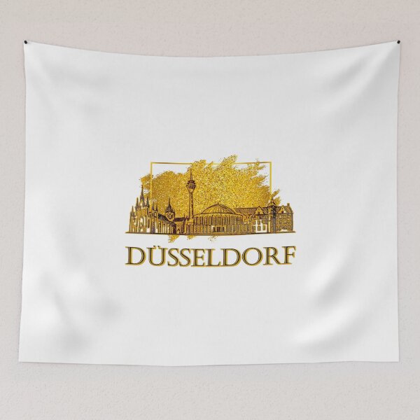 Item preview, Dusseldorf Germany Skyline City Gold designed and sold by BullDesignsShop.