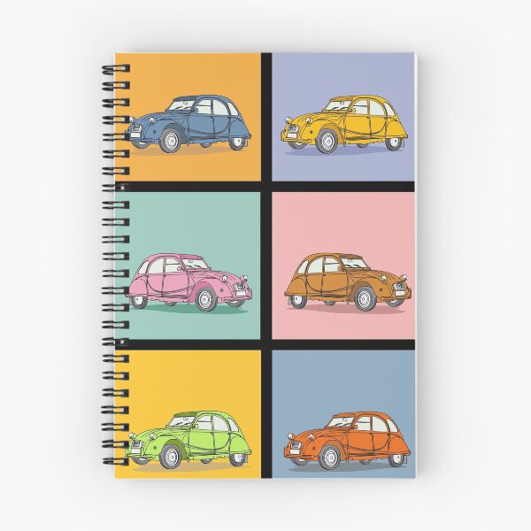 Item preview, Retro 6 x 2CV Döschwo illustration designed and sold by 2CV-Oldtimers.
