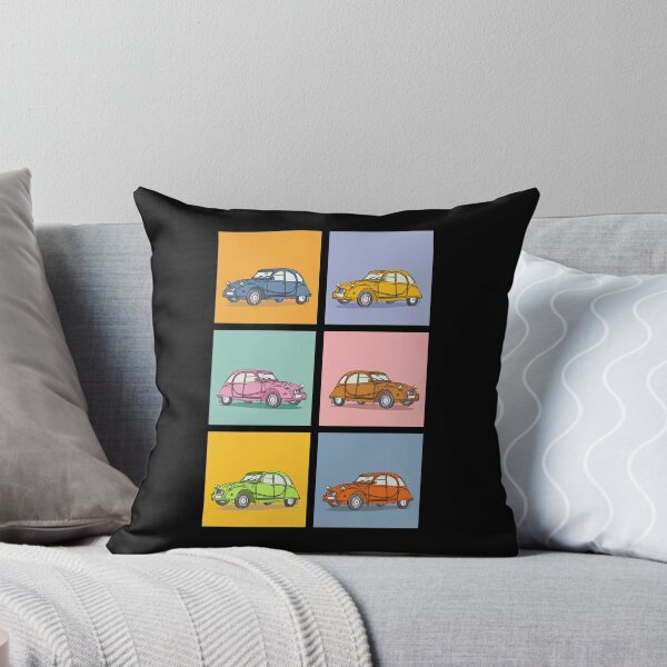 Item preview, Retro 6 x 2CV Döschwo illustration designed and sold by 2CV-Oldtimers.