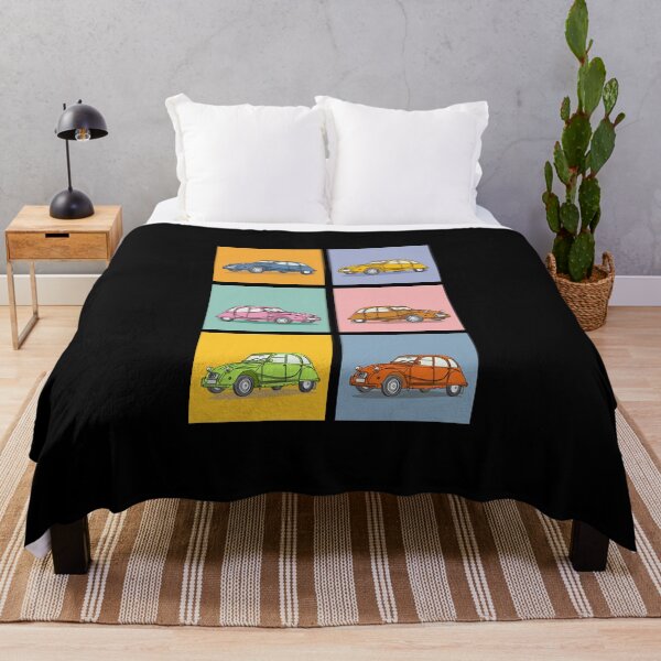 Item preview, Retro 6 x 2CV Döschwo illustration designed and sold by 2CV-Oldtimers.