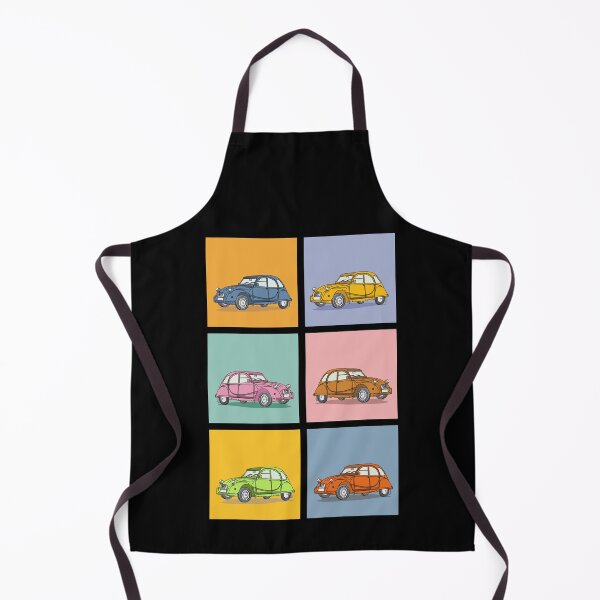 Item preview, Retro 6 x 2CV Döschwo illustration designed and sold by 2CV-Oldtimers.