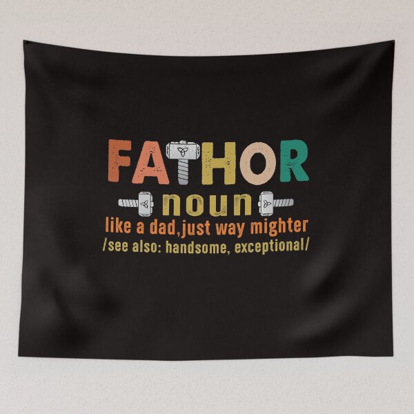 Item preview, Fa-Thor Like Dad Just Way Mightier retro super dad fathers day gift  designed and sold by Majesticoo.