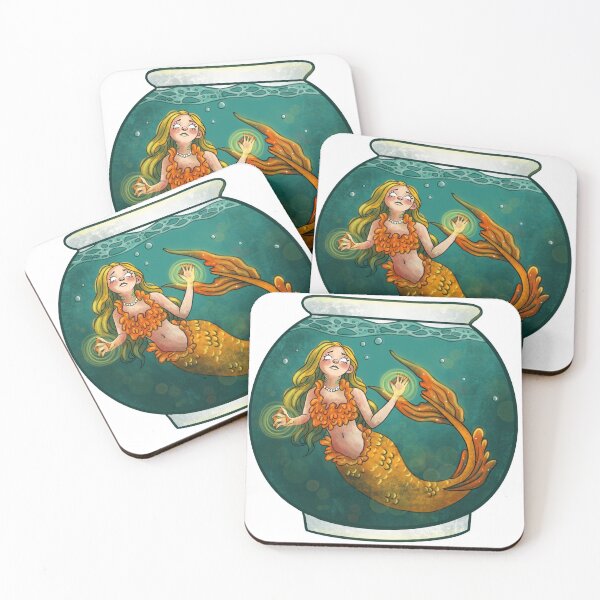 Item preview, Mermaid in fishbowl  designed and sold by Rachiearts.