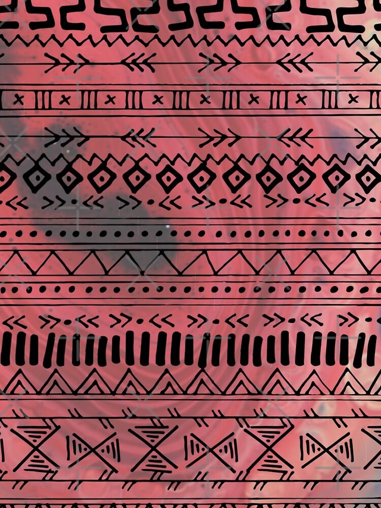 Thumbnail 4 of 4, iPhone Case, Red Aztec Pattern designed and sold by ylavine-rb.