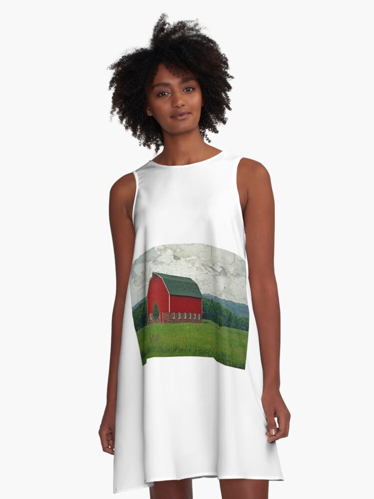 red barn dress