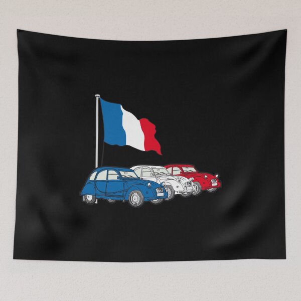 Item preview, Retro 2cv duck from France flag designed and sold by 2CV-Oldtimers.