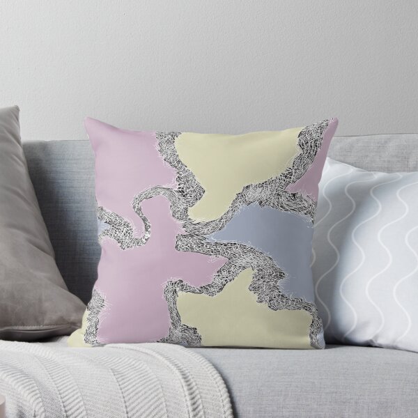 Item preview, Cheerful, colorful design pattern in dusty rose, blue, and yellow, urban style designed and sold by Susanna Schorr.