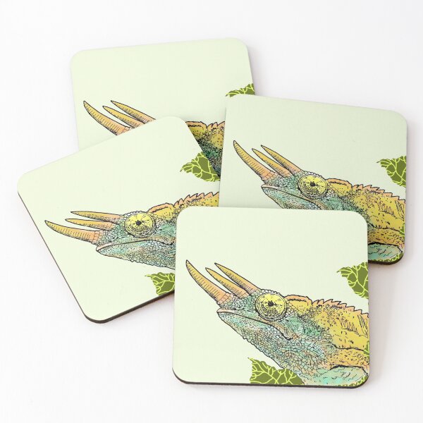 Item preview, Three Horned Chameleon on Leaf designed and sold by Arkneer.