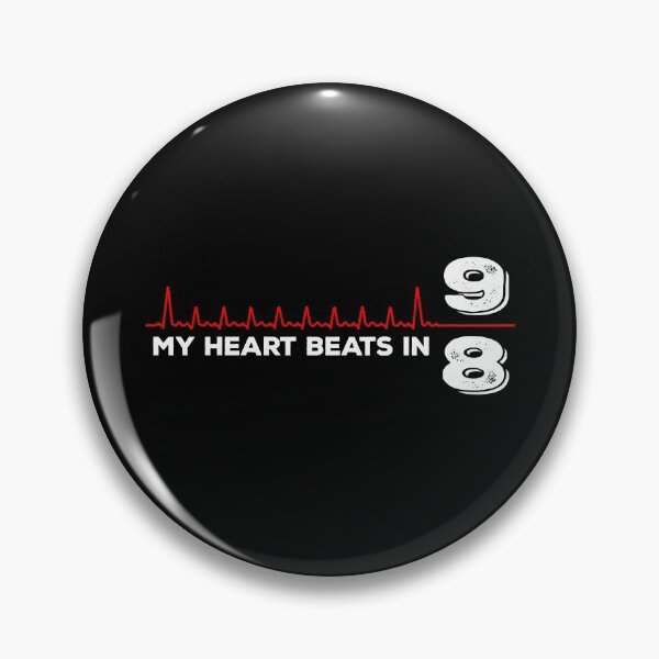 Item preview, My Heart Beats in 9/8 - for Drummers (white text) designed and sold by Kendall Anderson.