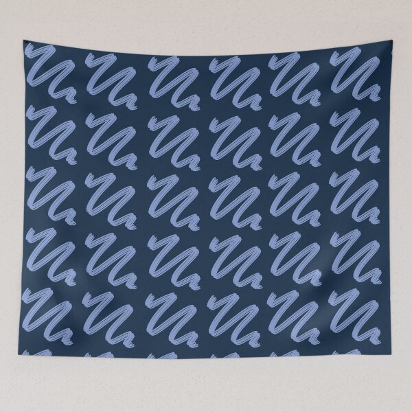 Item preview, Navy, and Blue Funky Scribble Pattern designed and sold by toohot2trot189.