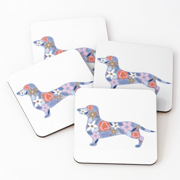 Item preview, Dachshund Weenie Floral Purple designed and sold by Nicolestes.