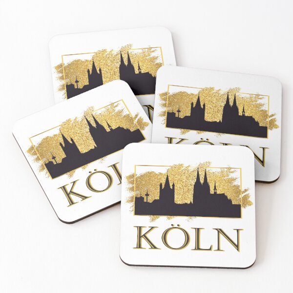 Item preview, Cologne Germany Kölner Dom Cologne Skyline Gold designed and sold by BullDesignsShop.