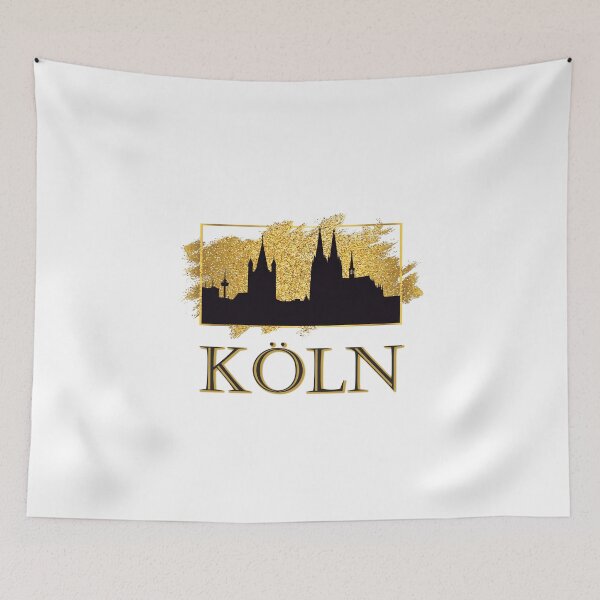Item preview, Cologne Germany Kölner Dom Cologne Skyline Gold designed and sold by BullDesignsShop.