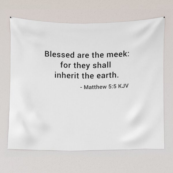 Item preview, Matthew 5:5 KJV Modern Black Print designed and sold by VerShirts.