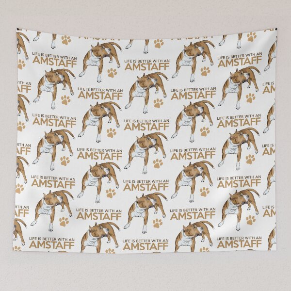 Item preview, Life is Better with an Amstaff! Especially for American Staffordshire Bull Terrier Dog Lovers! designed and sold by rs-designs.