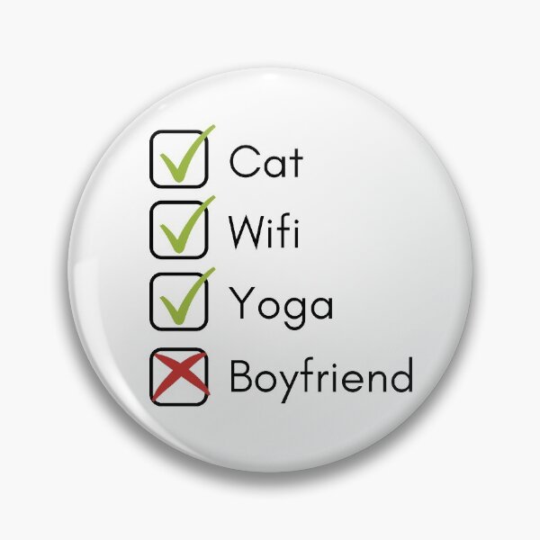 Item preview, Check List: Cat, Wifi, Yoga, Boyfriend  designed and sold by Cosmowear.