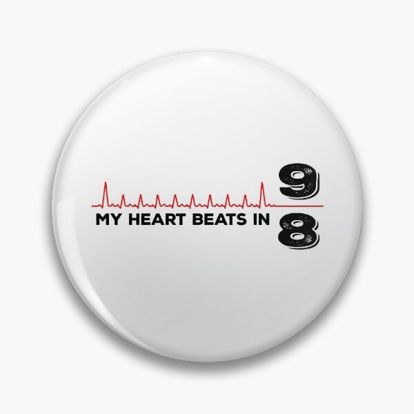 Item preview, My Heart Beats in 9/8 - for Drummers (black text) designed and sold by Kendall Anderson.