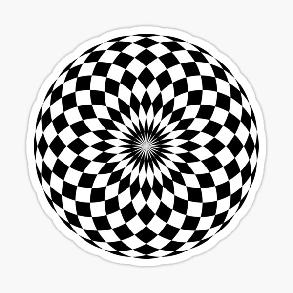 Checboard mandala Sticker