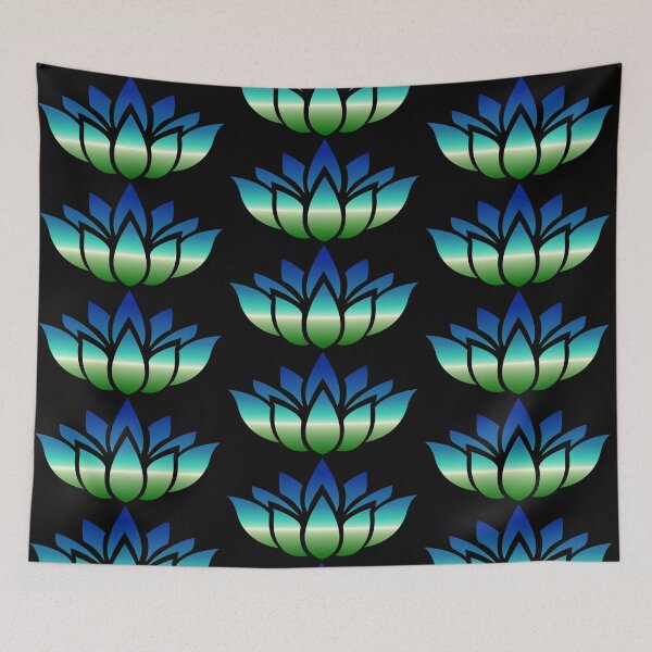 Item preview, Simplicity Lotus In Blue And Green Hue designed and sold by RosieSunflower.