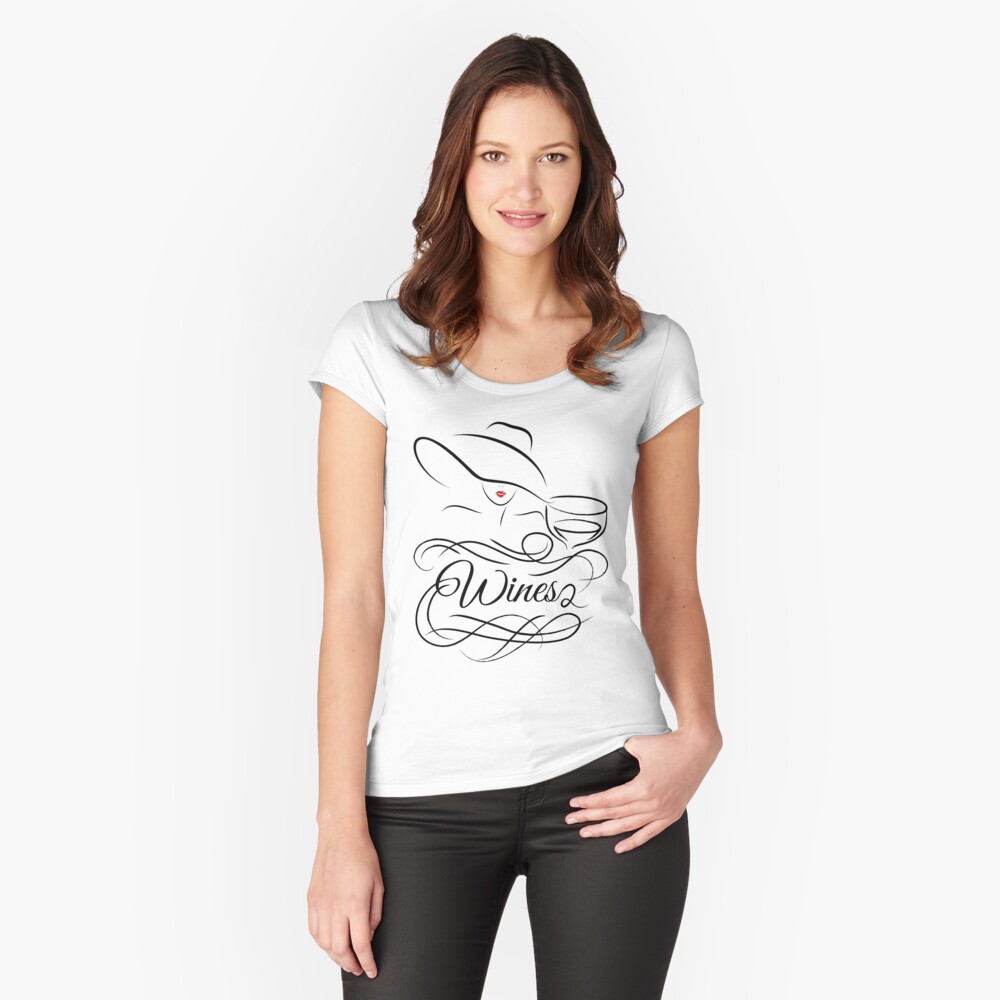 Stylish wine lover II Fitted Scoop T-Shirt