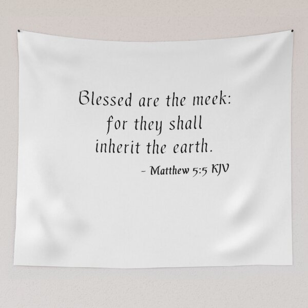 Item preview, Matthew 5:5 KJV Gothic Black Print designed and sold by VerShirts.