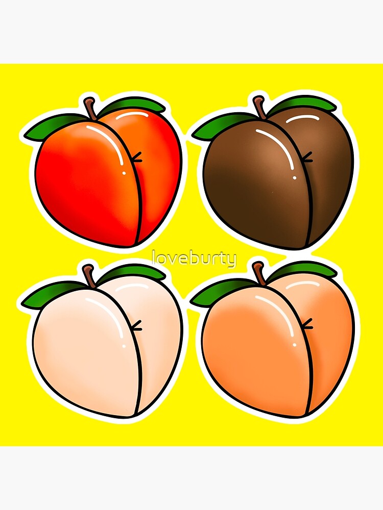 Peach Fruit In A Dick Pattern Panties Art Board Print for Sale by  okpinsArtDesign