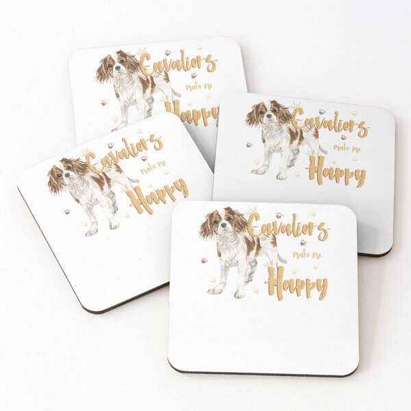 Item preview, Cavaliers make me Happy! Especially for Cavalier King Charles Spaniel Dog Lovers! designed and sold by rs-designs.