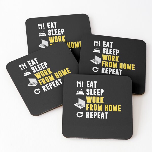 Item preview, Eat Sleep Work From Home Repeat Funny Home Employee designed and sold by tshirtexpressiv.