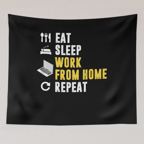Item preview, Eat Sleep Work From Home Repeat Funny Home Employee designed and sold by tshirtexpressiv.