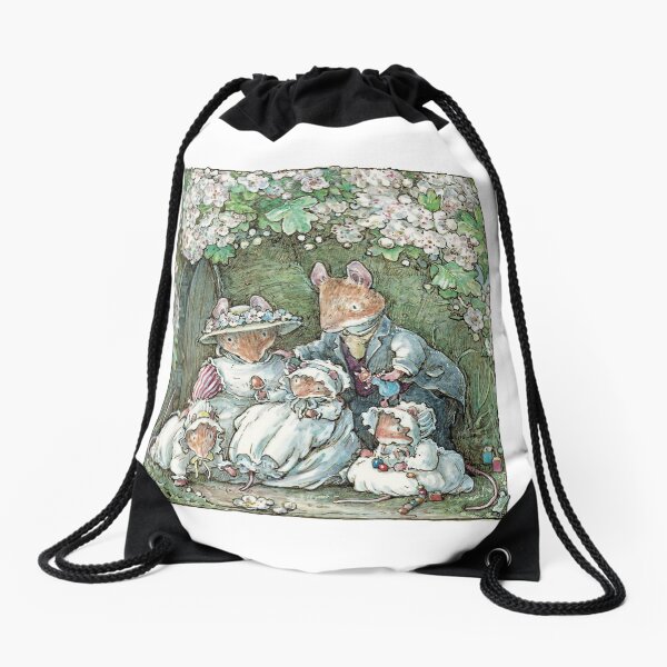 Brambly Hedge - Poppy Dusty and babies Drawstring Bag
