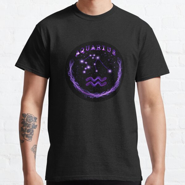 Aquarius Zodiac Symbol & Constellation - 02 Classic T-Shirt