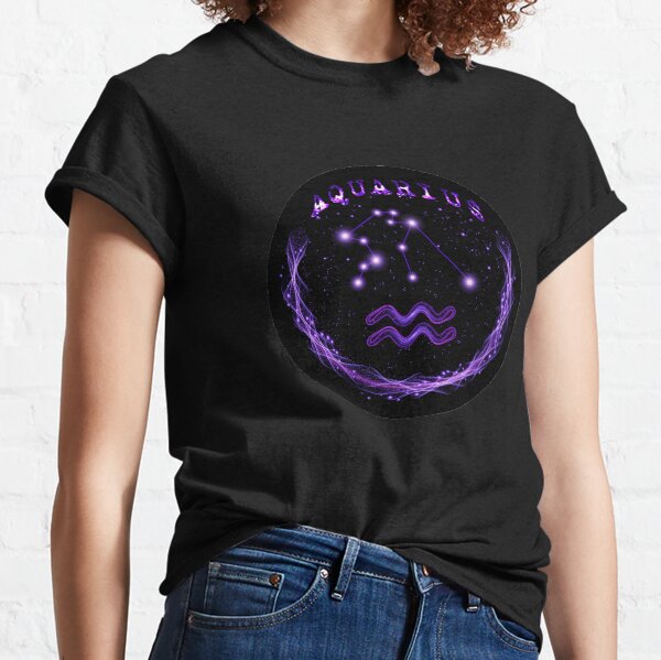 Aquarius Zodiac Symbol & Constellation - 02 Classic T-Shirt