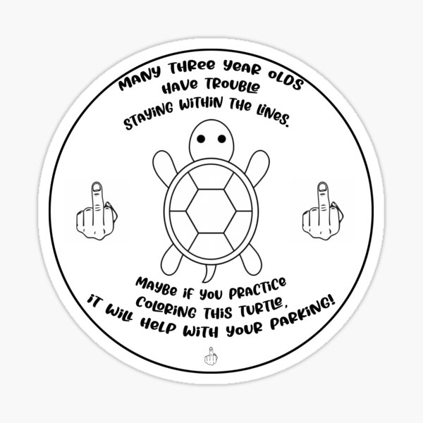 Sticker for Sale mit Schildkröte schwaches Parken von Mikkerz