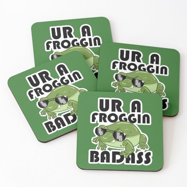 Item preview, Ur A Froggin Badass - Motivational Sticker designed and sold by SpellYouLater.