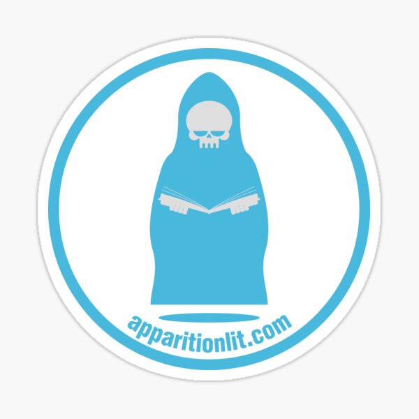 Apparition Literary Magazine Blue Ghostie Swag Sticker
