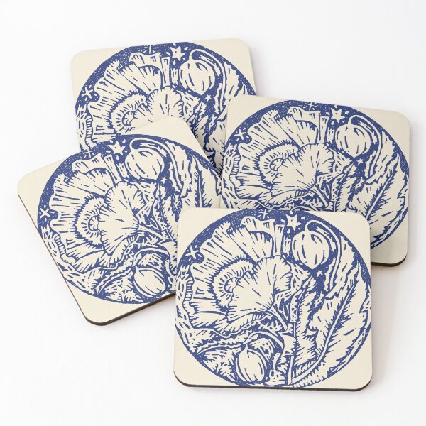 Item preview, Poppy Woodcut designed and sold by Paloma Hill.