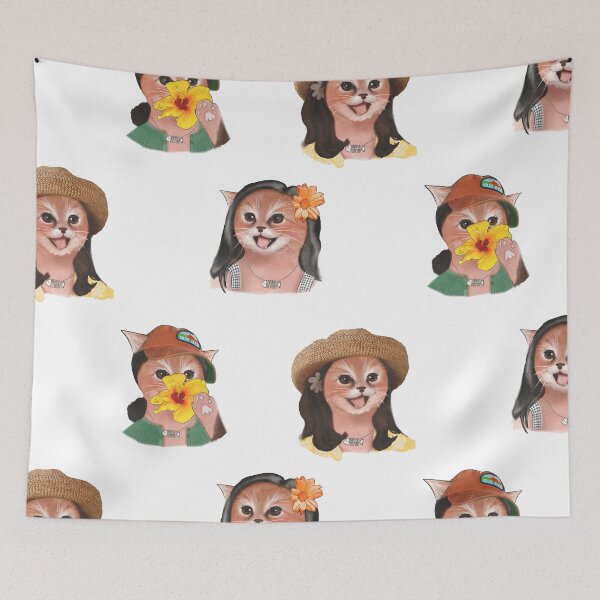 Item preview, Hawaiian Cat Lady Sticker Pack | Masked Cat designed and sold by SodaPUNCH.
