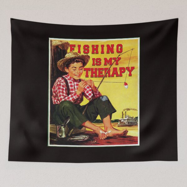 Item preview, Fishing Is My Therapy designed and sold by roleshop.