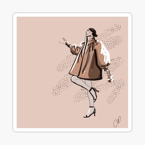 Item preview, STYLISH LADY PINK DRAWING designed and sold by Dilerte.