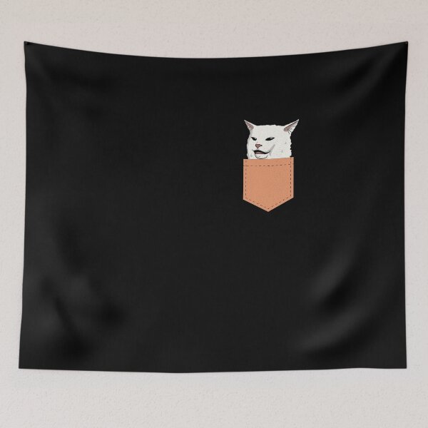 Item preview, Woman Yelling At Cat Meme Funny Smudge Cat Breast Pocket designed and sold by Lenny Stahl.