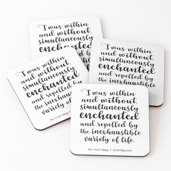 Item preview, Within and Without Great Gatsby Quote by F Scott Fitzgerald designed and sold by EKartPrints.