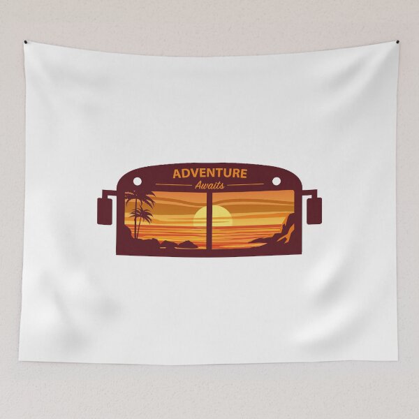Item preview, Skoolie Bus Life Adventure Awaits Sunset designed and sold by Ethan Thompson.