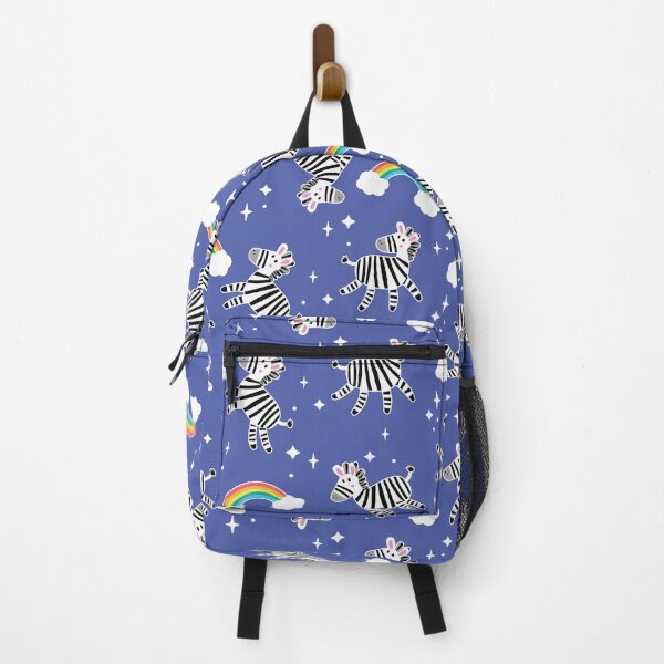 Item preview, Zebra Rainbow Dark Blue Fun designed and sold by keeleypost.