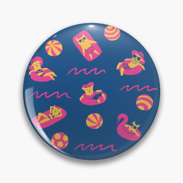 Item preview, Pool Party Cats Blue designed and sold by SamHoweMeow.